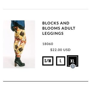 Blocks and Blooms leggings